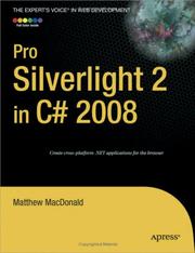 Cover of: Pro Silverlight 2 in C# 2.0
