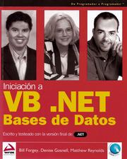 Cover of: Iniciación a VB.NET Bases de Datos