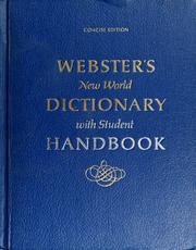 Cover of: Webster's New World dictionary of the American language with student handbook