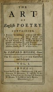 The art of English poetry by Edward Bysshe