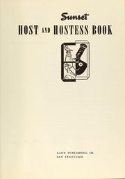 Cover of: Sunset's host and hostess book