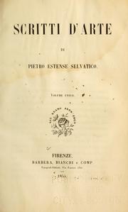 Cover of: Scritti d'arte by Pietro Selvatico