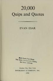 Cover of: 20,000 quips and quotes. by Evan Esar