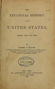 Cover of: The financial history of the United States by Bolles, Albert Sidney