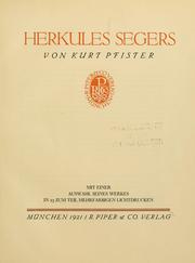 Herkules Segers by Kurt Pfister