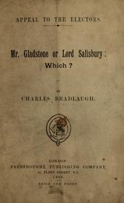 Cover of: Mr. Gladstone or Lord Salisbury: which?