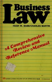 Cover of: Business law: Uniform commercial code edition