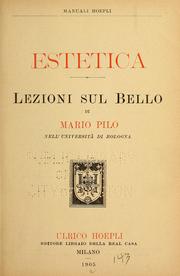 Cover of: Estetica: Lezioni sul bello di Mario Pilo nell'Università di Bologna