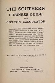 Cover of: The southern business guide and cotton calculator