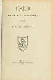 Cover of: Torcello, antica e moderna by Nicolò Battaglini