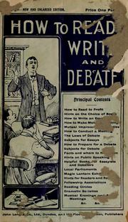 Cover of: How to read, write, and debate