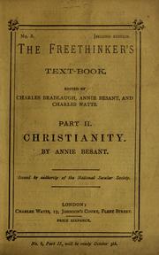 Cover of: Christianity by Annie Wood Besant