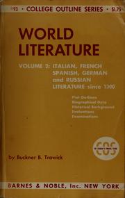 Cover of: World literature.