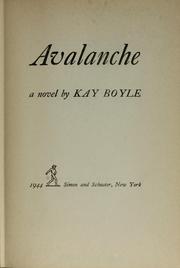 Cover of: Avalanche: a novel
