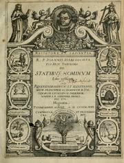 Cover of: R.P. Ioannis Bvs©Œi Societatis Iesv theologi De statibus hominvm liber posthumus ...