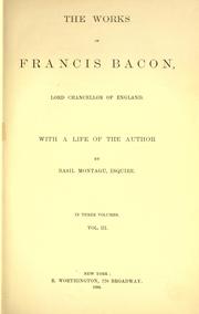 Cover of: The  works of Francis Bacon by Francis Bacon