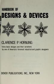 Cover of: Handbook of designs and devices. 1836 geometric elements drawn by the author. by Clarence Pearson Hornung