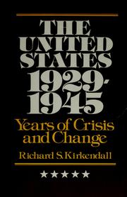 Cover of: The United States 1929-1945: years of crisis and change