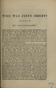 Cover of: Who was Jesus Christ