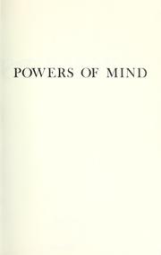 Cover of: Powers of mind | Adam Smith
