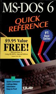Cover of: MS-DOS 6 quick reference by Sally Neuman