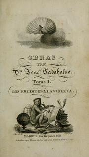 Cover of: Obras de don José Cadalso
