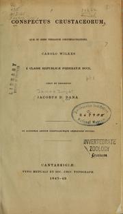 Cover of: Conspectus crustaceorum: quae in orbis terrarum circumnavigatione