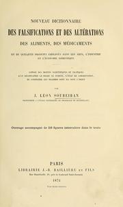 Nouveau dictionnaire des falsifications et des altérations by J.-Léon Soubeiran