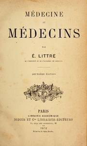 Médecine et médecins by Maximilien Paul Émile Littré