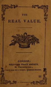 Cover of: The real value