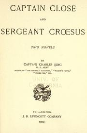 Cover of: Captain Close by Charles King