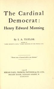 Cover of: The cardinal democrat: Henry Edward Manning