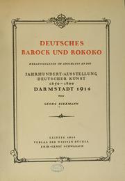 Cover of: Deutsches barock und rokoko