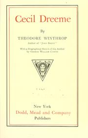 Cover of: Cecil Dreeme. by Theodore Winthrop