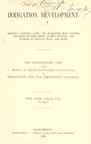 Cover of: Report of the state engineer of California on irrigation and the irrigation question