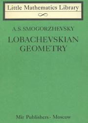 Cover of: Lobachevskian geometry