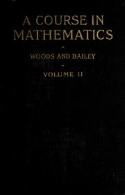 Cover of: A course in mathematics by Frederick S. Woods