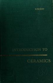Cover of: Introduction to ceramics.