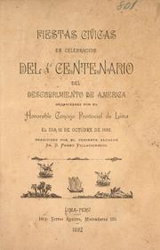 Cover of: Fiestas cívicas en celebración del 4. centenario del descubrimiento de América ...