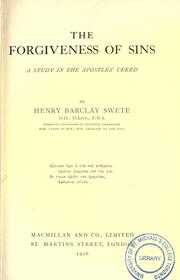 Cover of: The forgiveness of sins by Henry Barclay Swete