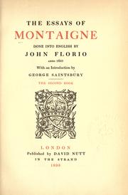 Cover of: The essays of Montaigne. by Michel de Montaigne