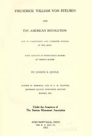 Cover of: Frederick William von Steuben and the American Revolution by Joseph Beatty Doyle
