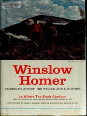 Cover of: Winslow Homer, American artist: his world and his work.