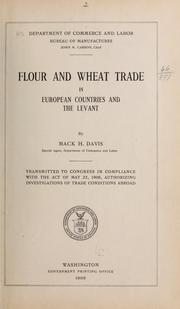 Cover of: Flour and wheat trade in European countries and the Levant