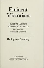 Cover of: Eminent Victorians by Giles Lytton Strachey, Giles Lytton Strachey