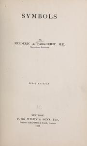 Cover of Symbols by Frederic Augustus Parkhurst