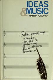Cover of: Ideas and music by Martin Cooper