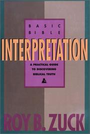 Cover of: Basic Bible interpretation by Roy B. Zuck