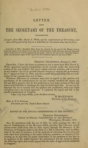 Cover of: Letter from the secretary of the Treasury by United States. Special commissioner of the revenue, 1866-1870. [from old catalog]