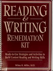 Cover of: Reading & writing remediation kit: ready-to-use strategies & activities to build content reading & writing skills